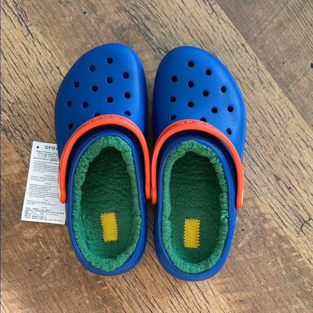 CROCS Blue and Green